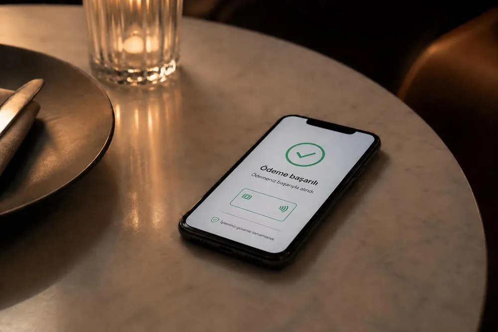 HesApp ödeme ekranı: kartla ödeme, yüzde seçenekleriyle dijital bahşiş ve 3D Secure onayı.